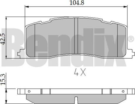 BENDIX 510311 - Komplet Pločica, disk-kočnica www.molydon.hr