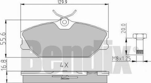 BENDIX 510389 - Komplet Pločica, disk-kočnica www.molydon.hr