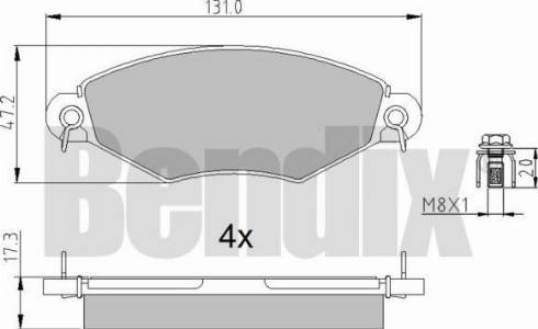 BENDIX 510384 - Komplet Pločica, disk-kočnica www.molydon.hr