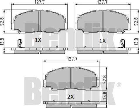 BENDIX 510330 - Komplet Pločica, disk-kočnica www.molydon.hr