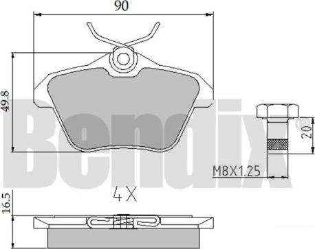 BENDIX 510323 - Komplet Pločica, disk-kočnica www.molydon.hr