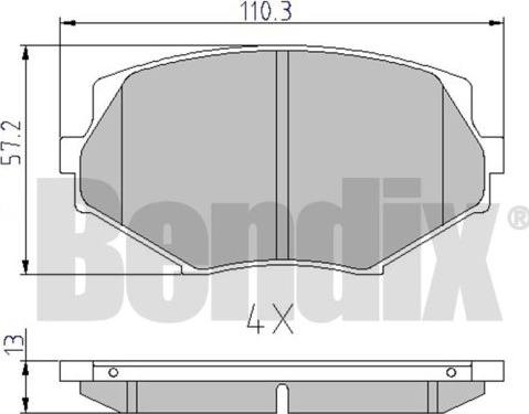 BENDIX 510298 - Komplet Pločica, disk-kočnica www.molydon.hr