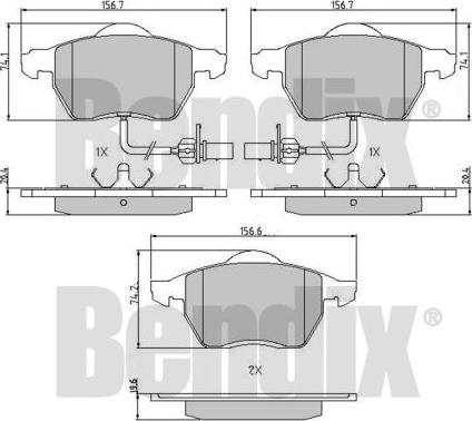 BENDIX 510243 - Komplet Pločica, disk-kočnica www.molydon.hr