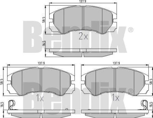 BENDIX 510254 - Komplet Pločica, disk-kočnica www.molydon.hr