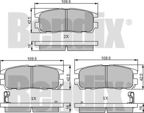 BENDIX 510253 - Komplet Pločica, disk-kočnica www.molydon.hr