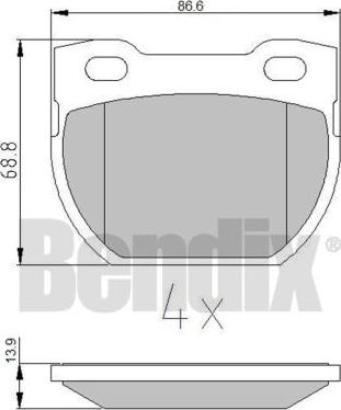 BENDIX 510261 - Komplet Pločica, disk-kočnica www.molydon.hr