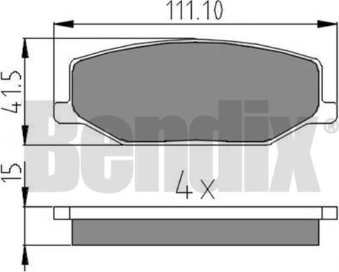 BENDIX 510286 - Komplet Pločica, disk-kočnica www.molydon.hr