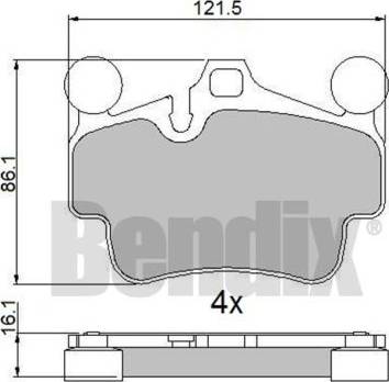 BENDIX 510740 - Komplet Pločica, disk-kočnica www.molydon.hr