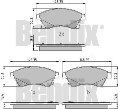 BENDIX 510759 - Komplet Pločica, disk-kočnica www.molydon.hr