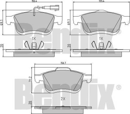 BENDIX 510751 - Komplet Pločica, disk-kočnica www.molydon.hr