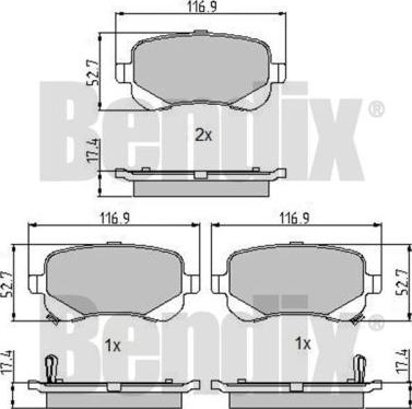 BENDIX 510758 - Komplet Pločica, disk-kočnica www.molydon.hr