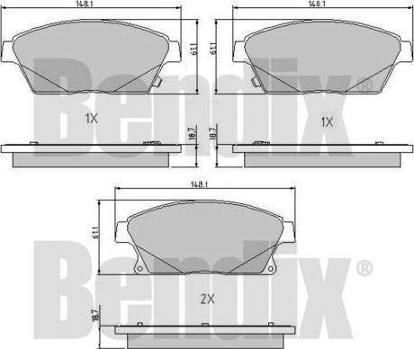 BENDIX 510760 - Komplet Pločica, disk-kočnica www.molydon.hr