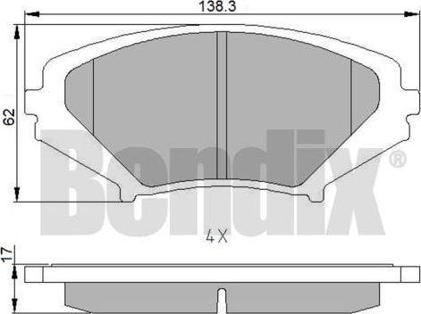 BENDIX 510700 - Komplet Pločica, disk-kočnica www.molydon.hr