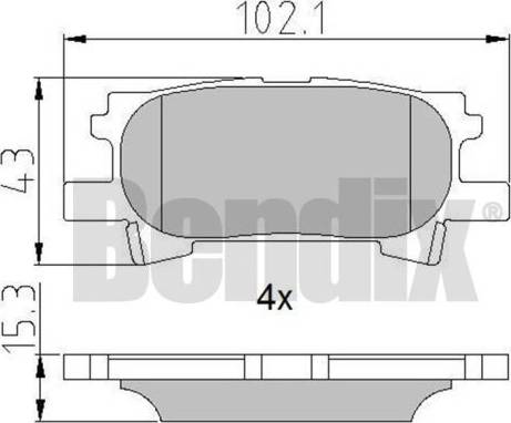 BENDIX 510734 - Komplet Pločica, disk-kočnica www.molydon.hr