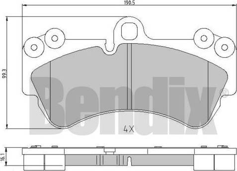 BENDIX 510725 - Komplet Pločica, disk-kočnica www.molydon.hr