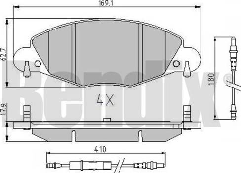 BENDIX 510720 - Komplet Pločica, disk-kočnica www.molydon.hr