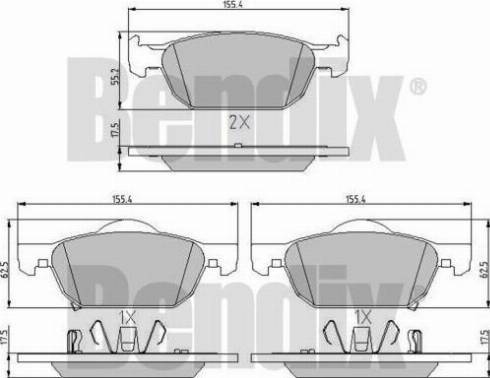 BENDIX 510772 - Komplet Pločica, disk-kočnica www.molydon.hr