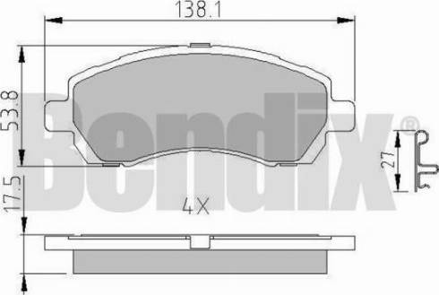 BENDIX 510777 - Komplet Pločica, disk-kočnica www.molydon.hr