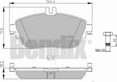 BENDIX 511064 - Komplet Pločica, disk-kočnica www.molydon.hr