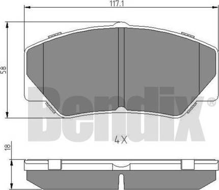 BENDIX 511023 - Komplet Pločica, disk-kočnica www.molydon.hr