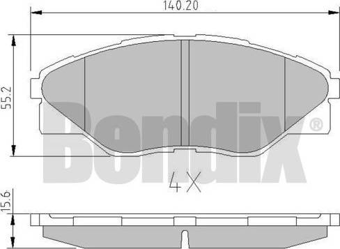 BENDIX 511143 - Komplet Pločica, disk-kočnica www.molydon.hr