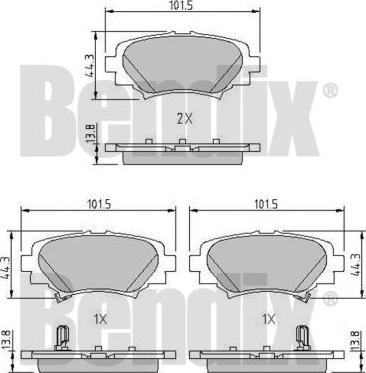 BENDIX 511165 - Komplet Pločica, disk-kočnica www.molydon.hr