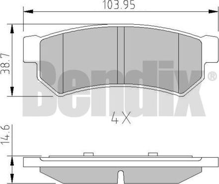 BENDIX 511160 - Komplet Pločica, disk-kočnica www.molydon.hr