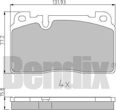 BENDIX 511119 - Komplet Pločica, disk-kočnica www.molydon.hr