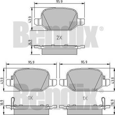 BENDIX 511117 - Komplet Pločica, disk-kočnica www.molydon.hr