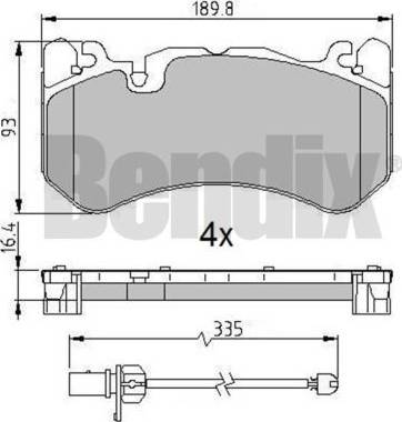 BENDIX 511341 - Komplet Pločica, disk-kočnica www.molydon.hr