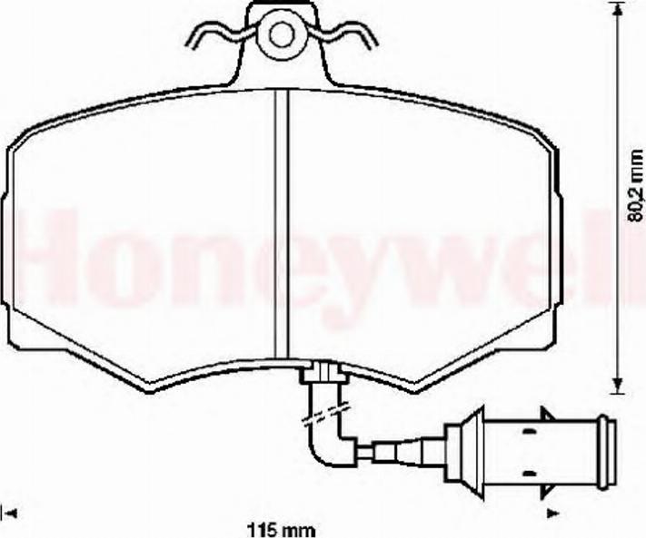 BENDIX 571397B - Komplet Pločica, disk-kočnica www.molydon.hr