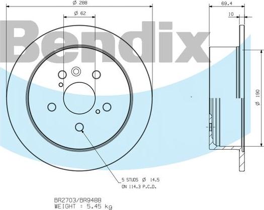 BENDIX BR9488 - Kočioni disk www.molydon.hr