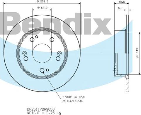 BENDIX BR9656 - Kočioni disk www.molydon.hr