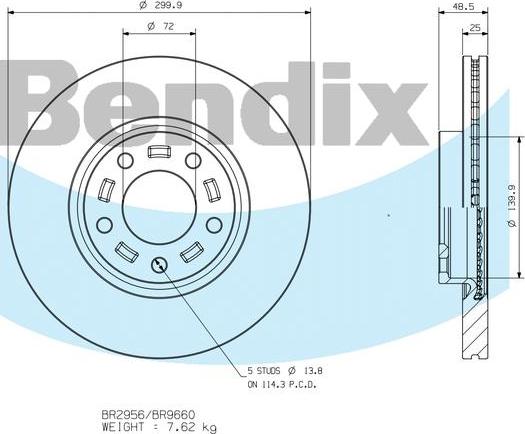 BENDIX BR9660 - Kočioni disk www.molydon.hr