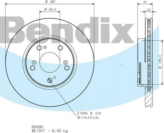 BENDIX BR488 - Kočioni disk www.molydon.hr