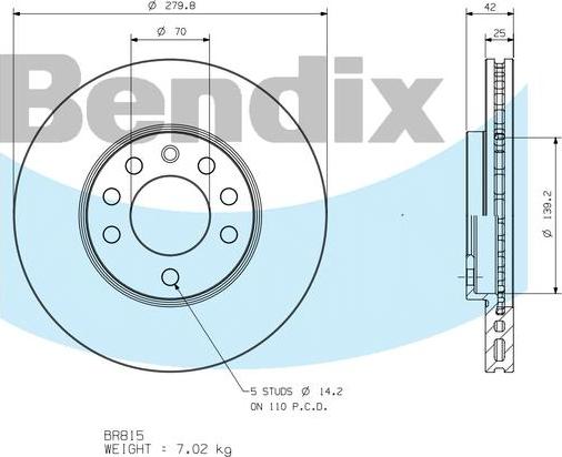 BENDIX BR815 - Kočioni disk www.molydon.hr