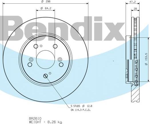 BENDIX BR2610 - Kočioni disk www.molydon.hr