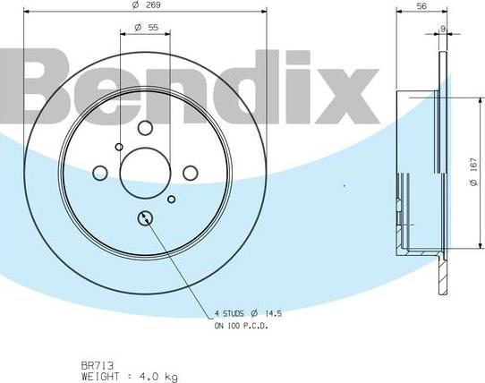 BENDIX BR713 - Kočioni disk www.molydon.hr