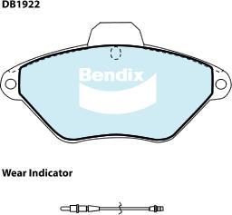 BENDIX DB1922 GCT - Komplet Pločica, disk-kočnica www.molydon.hr