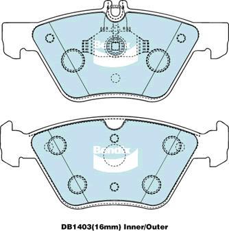 BENDIX DB1403 MKT - Komplet Pločica, disk-kočnica www.molydon.hr