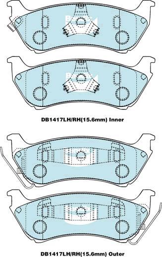 BENDIX DB1417 MKT - Komplet Pločica, disk-kočnica www.molydon.hr