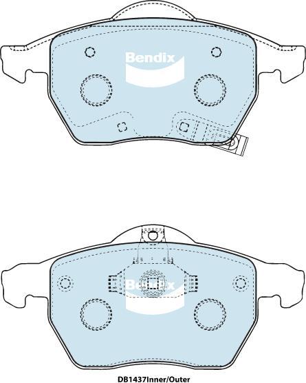 BENDIX DB1437 GCT - Komplet Pločica, disk-kočnica www.molydon.hr