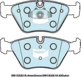 BENDIX DB1522 MKT - Komplet Pločica, disk-kočnica www.molydon.hr