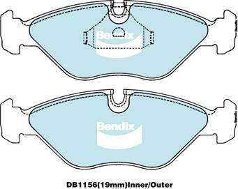 BENDIX DB1156 GCT - Komplet Pločica, disk-kočnica www.molydon.hr