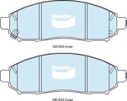 BENDIX DB1835 4WD - Komplet Pločica, disk-kočnica www.molydon.hr