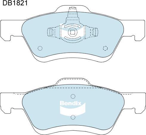 BENDIX DB1821 4WD - Komplet Pločica, disk-kočnica www.molydon.hr