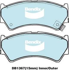 BENDIX DB1367 GCT - Komplet Pločica, disk-kočnica www.molydon.hr