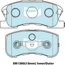 BENDIX DB1380 HD - Komplet Pločica, disk-kočnica www.molydon.hr