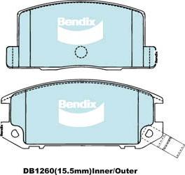 BENDIX DB1260 GCT - Komplet Pločica, disk-kočnica www.molydon.hr