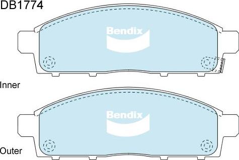 BENDIX DB1774 4WD - Komplet Pločica, disk-kočnica www.molydon.hr